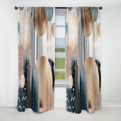 Faron - Abstract Marble Marble Blackout Curtain - 1 Panels