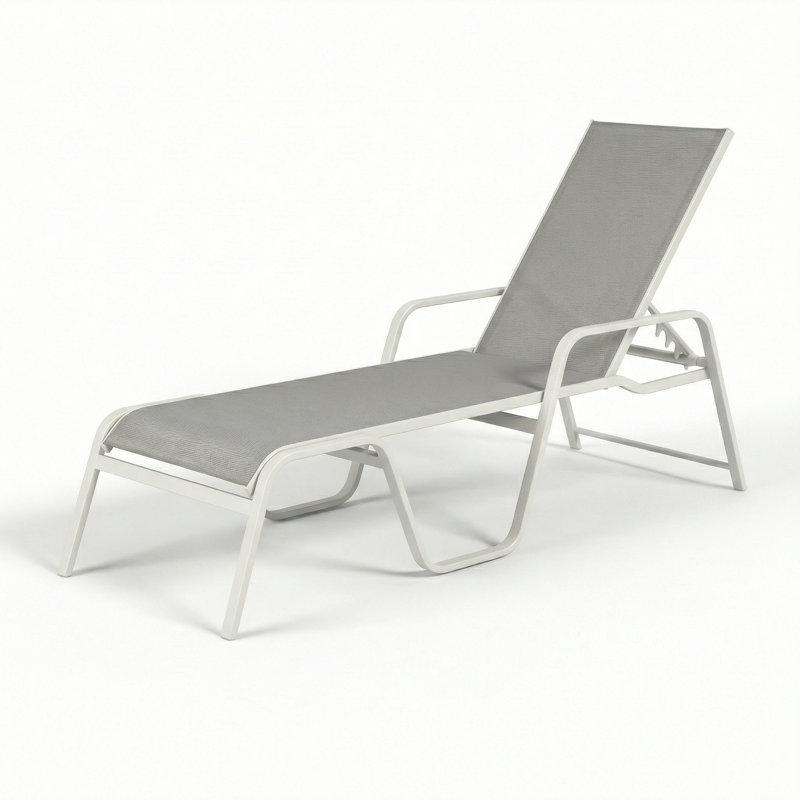 Chaise, Dove Gray/River White