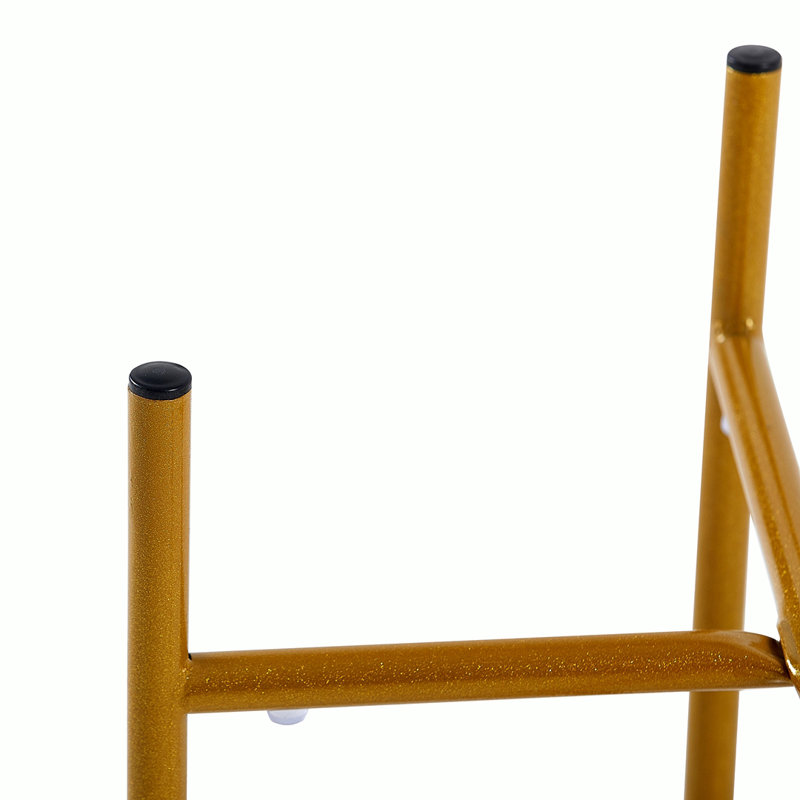 Rahn Stone Top End Table, White, Gold, Glass