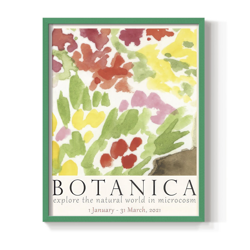 Affiche d'exposition botanique IV - Botanica, Vert, H 11 po x l 9 po