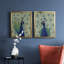 «Blue Peacock I», toile encadrée de qualité supérieure - prête à être accrochée-1740007326-1740007325