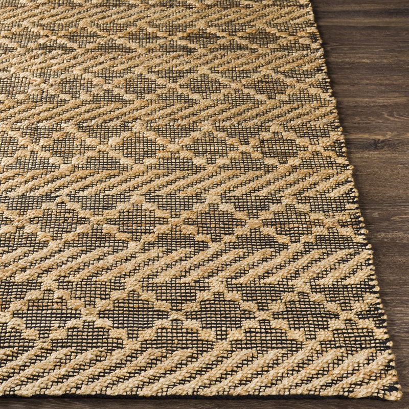 Colin Moroccan Handwoven Wool Tan Area Rug, Rectangle 3' x 5'