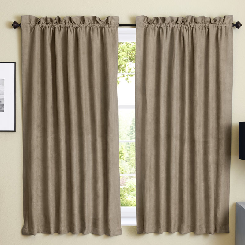 Crownfield Room Darkening Curtain Pair, Java, 52" W x 63" L