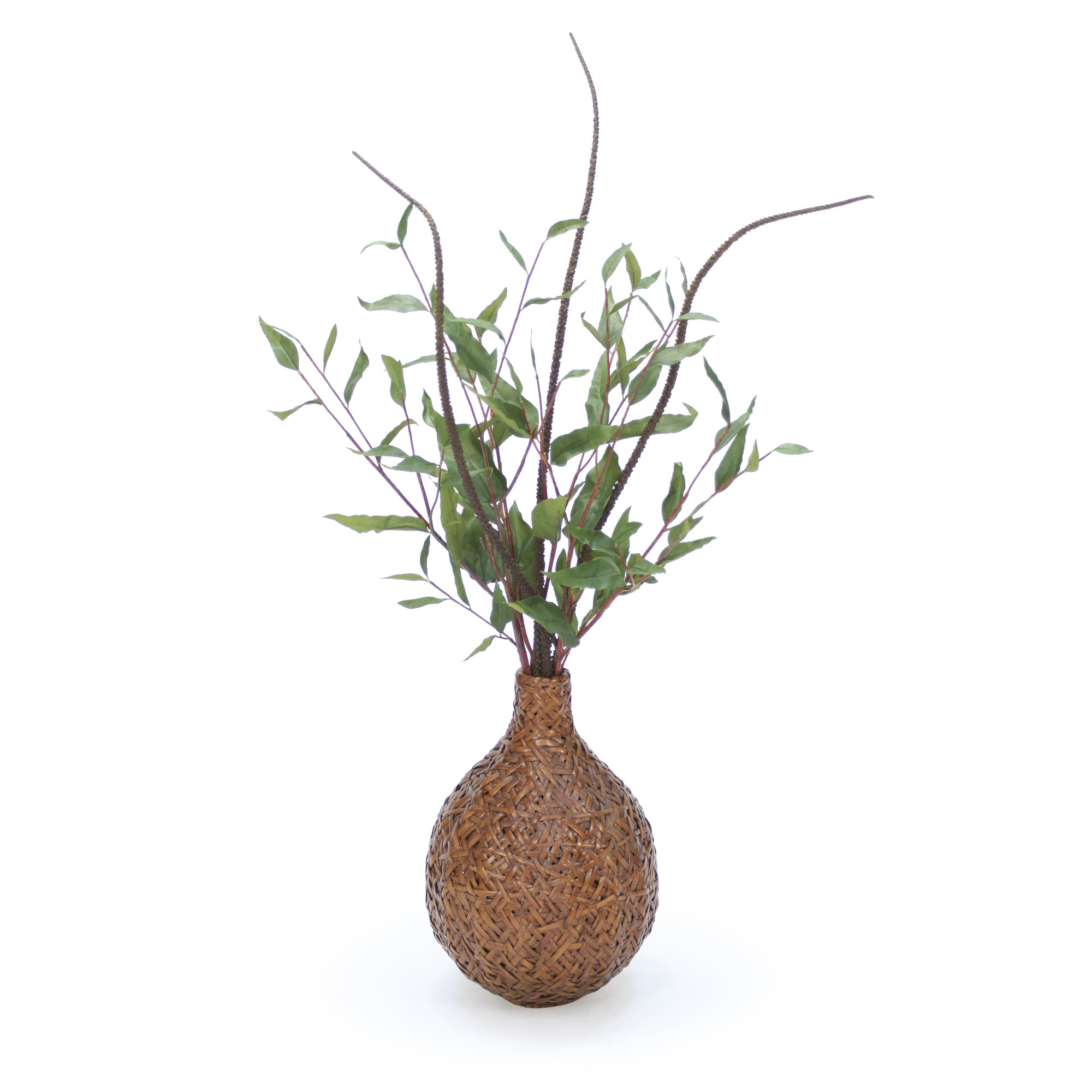Bayou Breeze 41'' Faux Foliage Plant in Glass Vase Wayfair