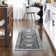 Tapis gris / bleu marine Beliz de style sud-ouest lavable à la machine