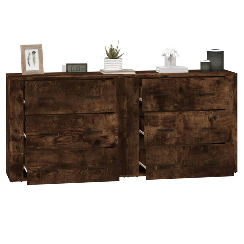 Lauritz 33 cm W Display Cabinet, Smoked Oak