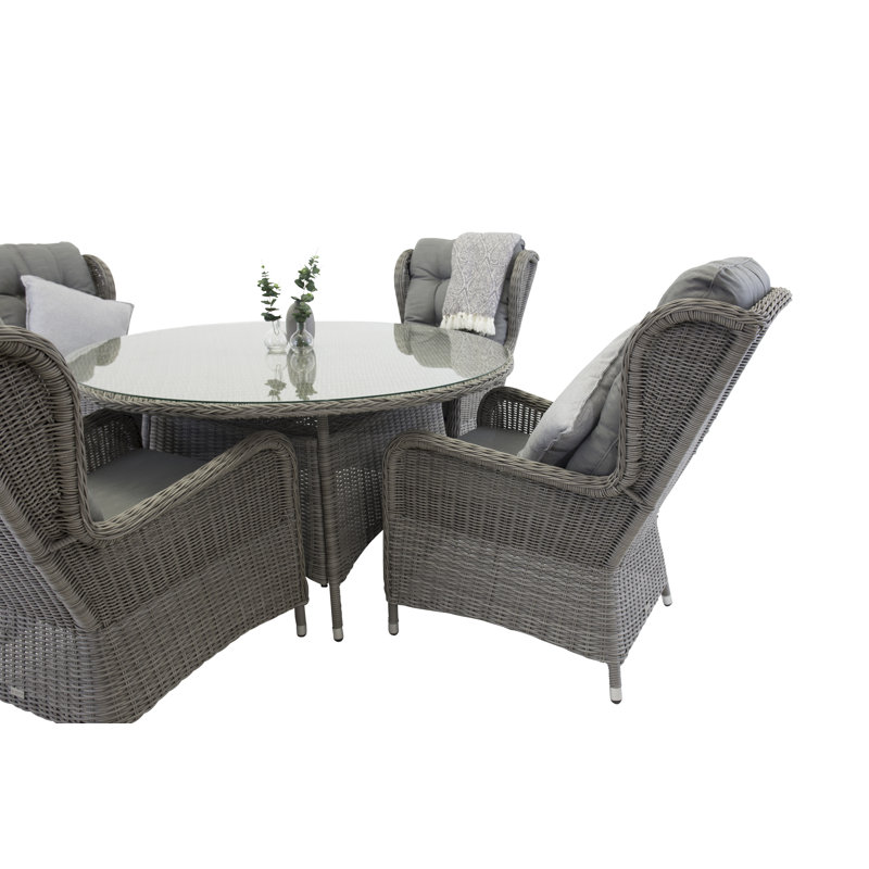 Demarcus Patio Dining Armchair, Grey