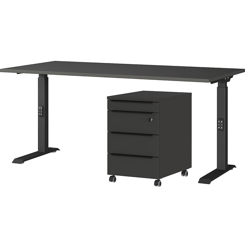 Mapua 2 Piece Standing Desk Office Set