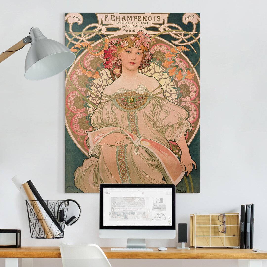 Leinwandbild Plakat für F. Champenois von Alfons Mucha