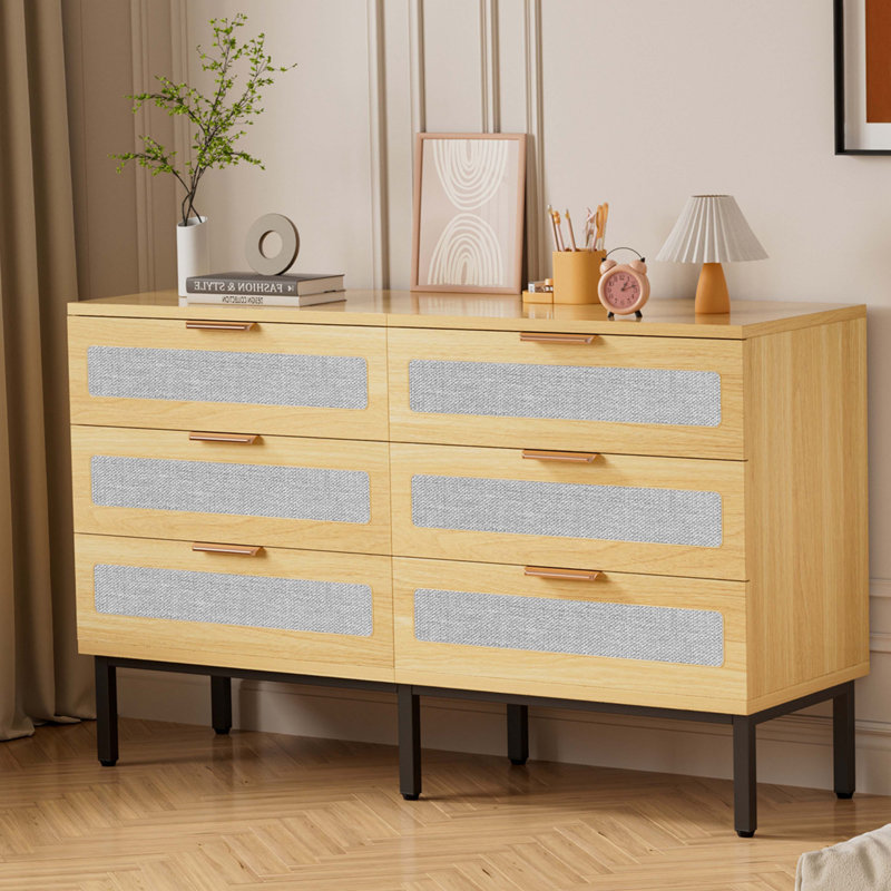 Commode 6 tiroirs pour chambre à coucher
