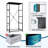 4 Drawer Dresser for Bedroom, Narrow Chest of Drawers, Wooden Top and Study Iron Frame 18"x37.5"-(WxH)