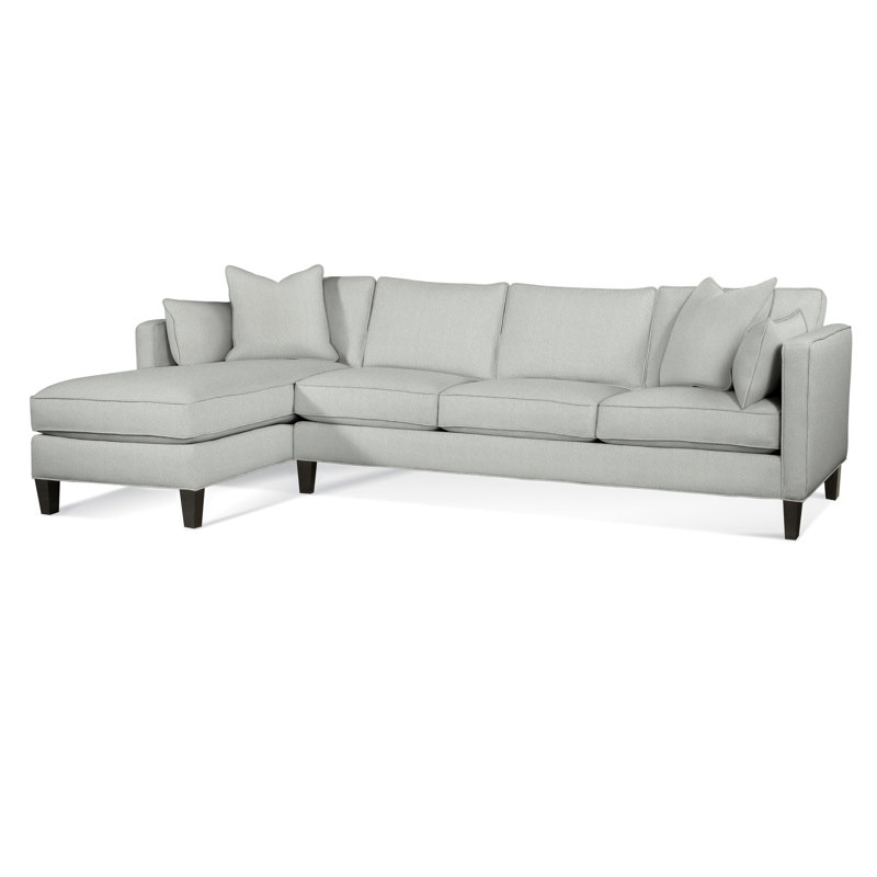 Lenox Chaise Sectional, Brown Geometric, 0456-33, Left Hand Facing, Java