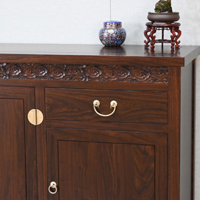 Large-Capacity Solid Wood Sideboard