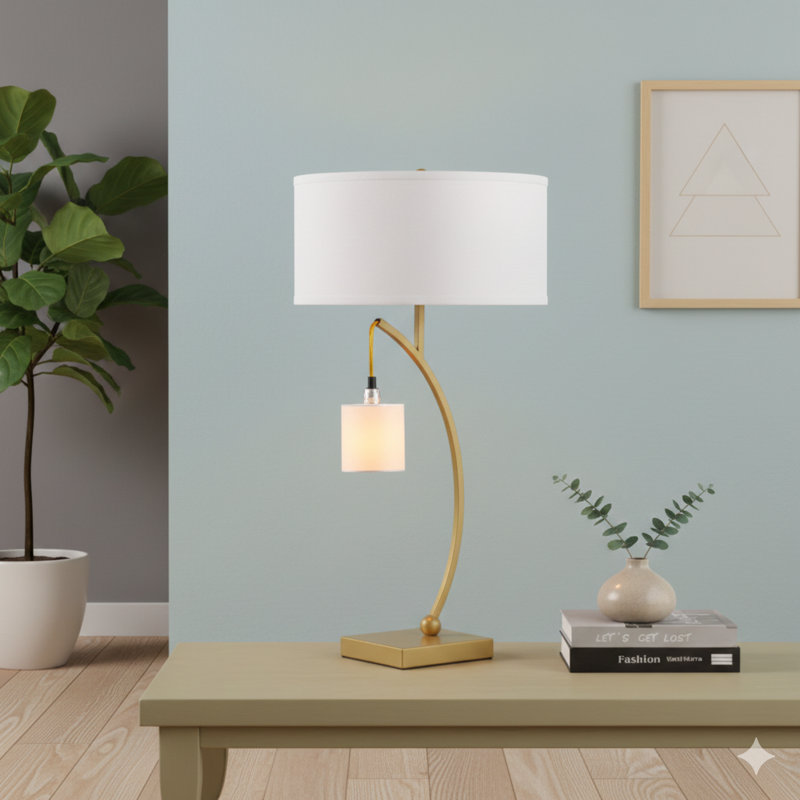 Lampe de table 28 po, Doré