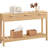 Console Table Natural Tone Entryway Table with Bottom Shelf