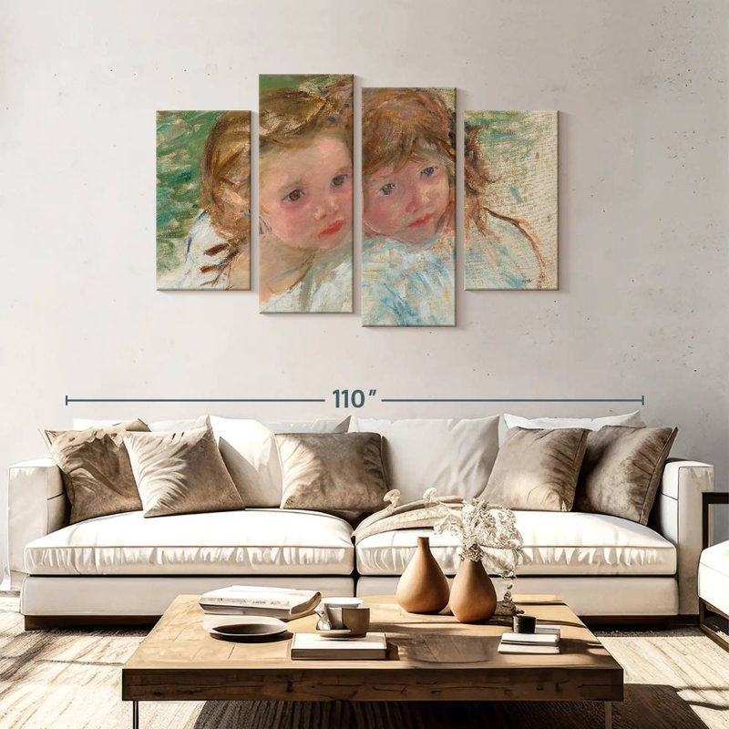 Leisha, deux petites soeurs, H 48 po x l 75 po