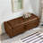 48" Ottoman Bench With Storage, Bench For Bedroom,Living Room,Hallway, Upholstered Tufted Faux Leather PU Ottoman Brown-122960676