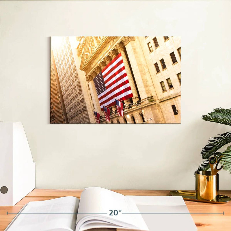 Drapeau américain de New York, H 8 po x l 12 po