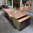 94.49"Premium Brown L-Shaped Solid Wood Multi-Layered Desk-1826308193