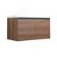 Brown 36 Inch Bathroom Vanity with resin Countertop Sink,  2 Doors Bathroom Cabinet Set
