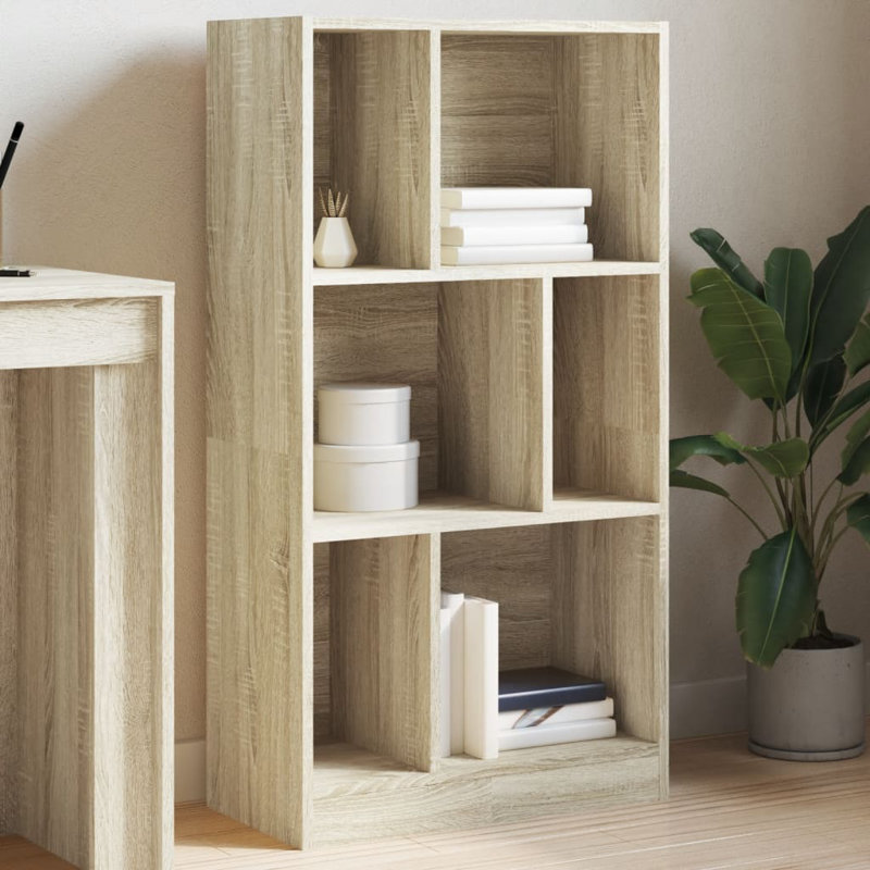 Repton 57cm W Bookcase, Sonoma Oak, (3 Shelves) 107.5cm H x 57cm W x 28.5cm D