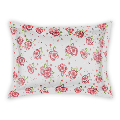Taie décorative rose aquarelle rose