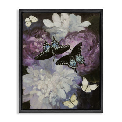 «Midnight Garden Butterflies», art mural encadré par Julia Purinton