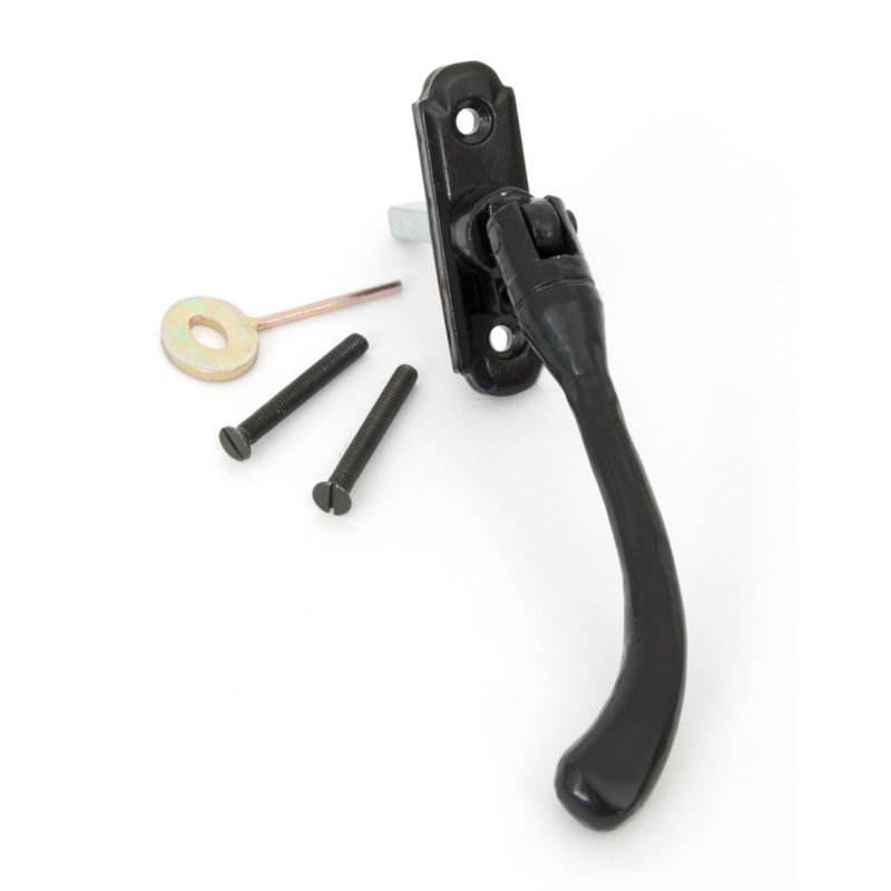 Locking Peardrop Espag Door Accessory, Black