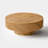 Sharna Pedestal Round Coffee Table, Handcrafted Solid Wood Fluted Design-667217076-664250116
