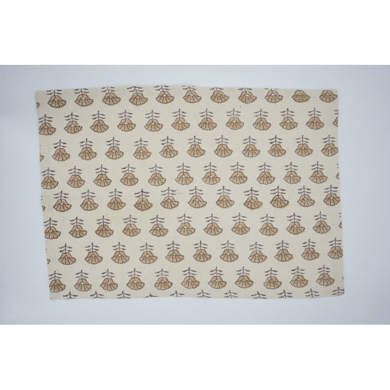 Fabdivine 13X19 Inch Traditional Block Print Placemat – Handmade and Unique, Kohinoor