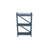 Marlon Distressed Teal Wooden Rack – 3 Tier Bookcase & Small Space Storage Shelf 