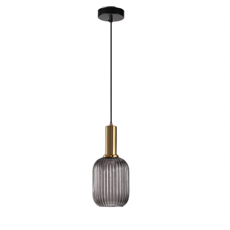 URBNLIVING 1 - Light Single Pendant, 32cm H x 13cm W x 13cm D, Amber