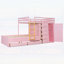 Lit superposé double avec rangement, panneau de fibres à densité moyenne et fabrication en bois massif, design moderne avec tiroirs et mini garde-robe - rose Sakura-1240112737