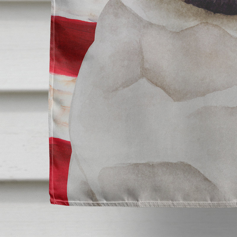 Drapeau de maison en polyester à 2 côtés Shahnur, Carlin blanc