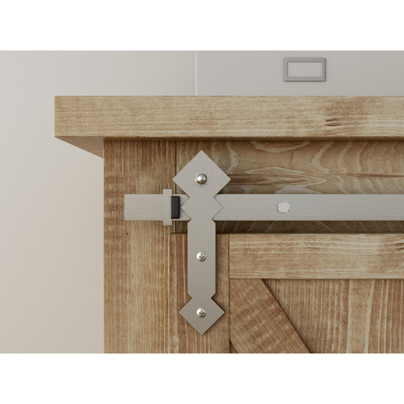 Ensemble de quincaillerie de porte de grange standard à simple rail Diamond (porte non incluse), Nickel satiné, 48 po