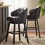 Tabouret tournant à 360 degrés avec garniture cloutée, brun