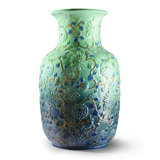 Light Teal 16.5" Porcelain Table Vase
