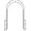 Support en métal pour arche de jardin-275606023