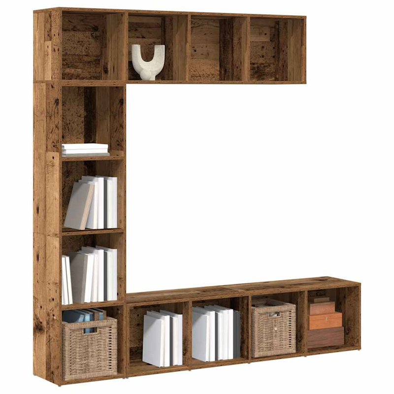 Dorly Unfinished TV Stand for TVs up to 55", Old Wood