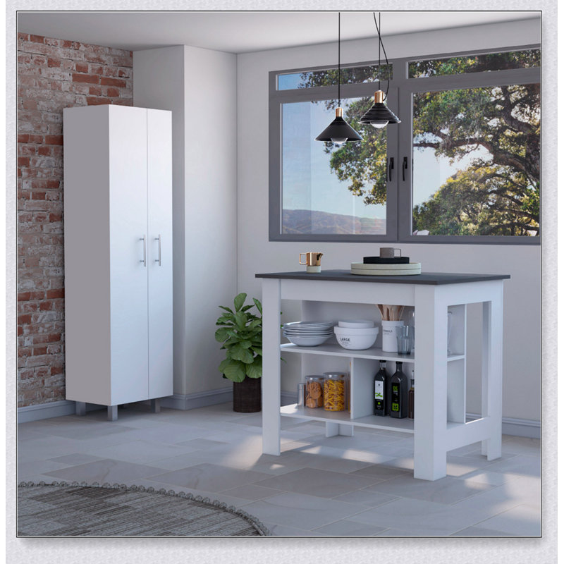 Ensemble de cuisine 2 pièces Onyx avec grande surface et beaucoup de rangement, parfait pour cuisiner et recevoir