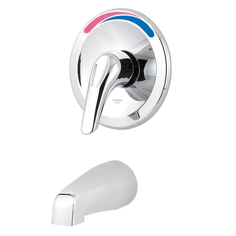Pfirst Series 1-Handle Non-Diverting Tub Trim in Polished Chrome, Polished Chrome