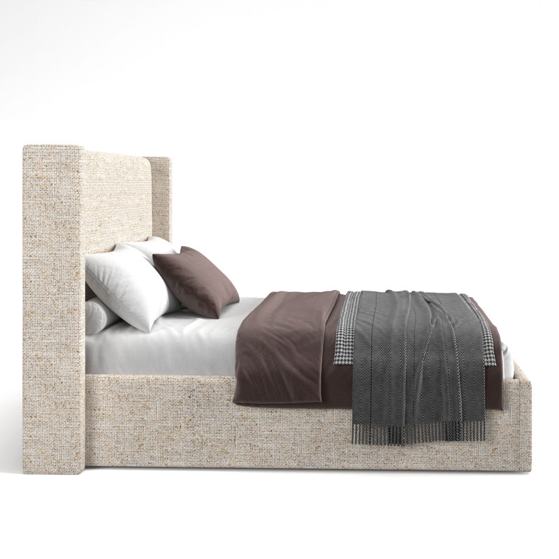 Tête de lit tapissier Stephanie, Beige