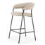 Upholstered Counter Stool with Metal Frame