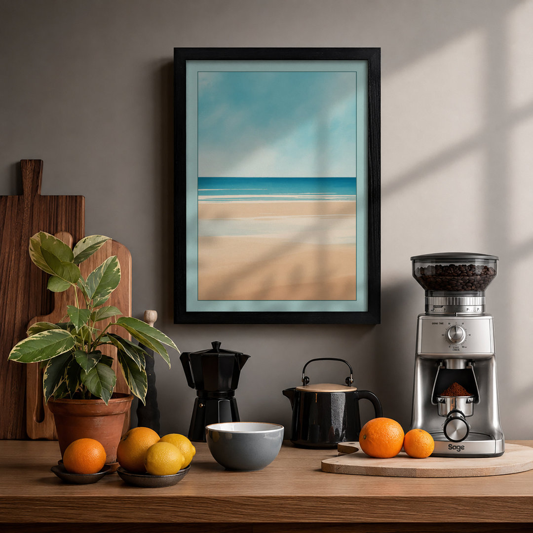 Quiet Shore Coastal - Framed Print