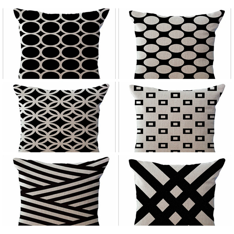 (Covers Only) Set of 6 Piece Decorative Pillow Covers Set