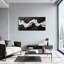 Art abstrait mode noir et blanc-95877635