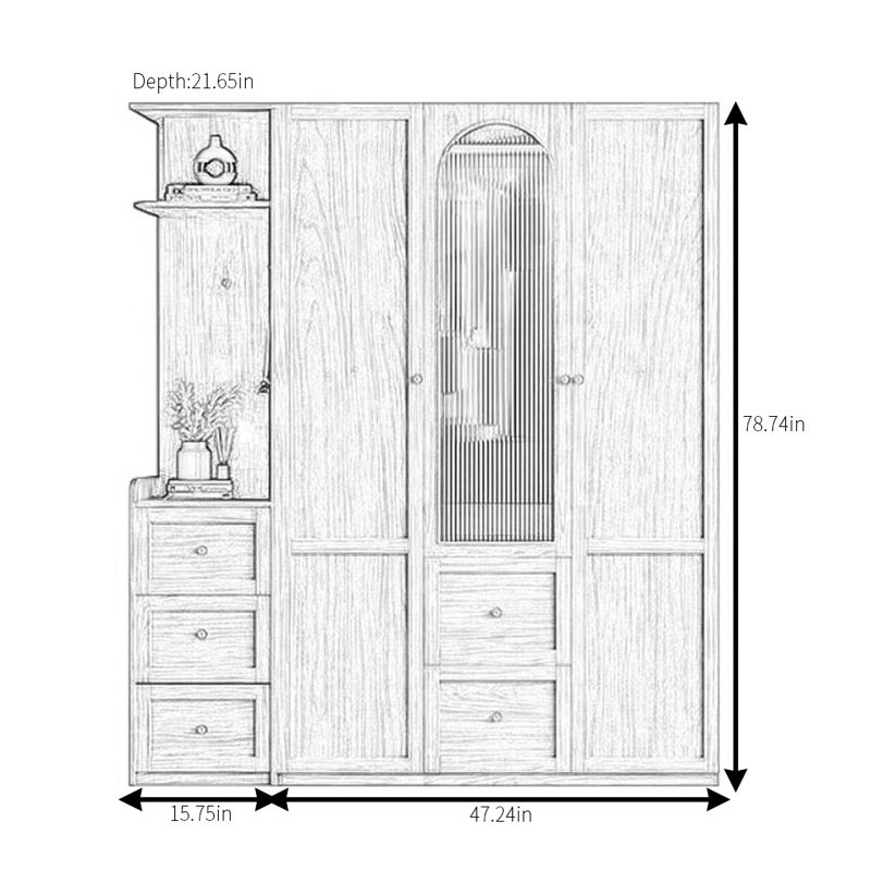 Armoire américaine en bois