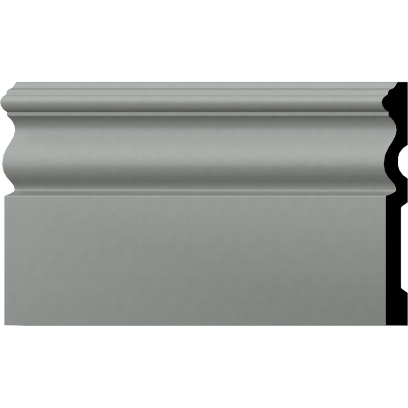 Gray Polyurethane Traditional Baseboard Moulding 94.5"