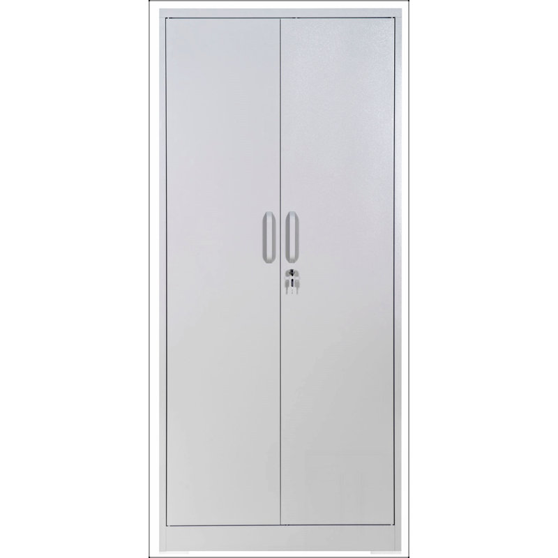 Heavy-Duty Metal Storage Cabinet with Locking Doors and Adjustable Shelves, Perfect for Organized Spaces in Garages, Offices, and Warehouses