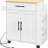 Kitchen Island With Electrical Connections And Valuable Storage Options - White, Drawer, Cabinet Adjustable Shelf, Towel Rack, Spice Rolling Cart Outlets, Cabinet, Stable Mobility